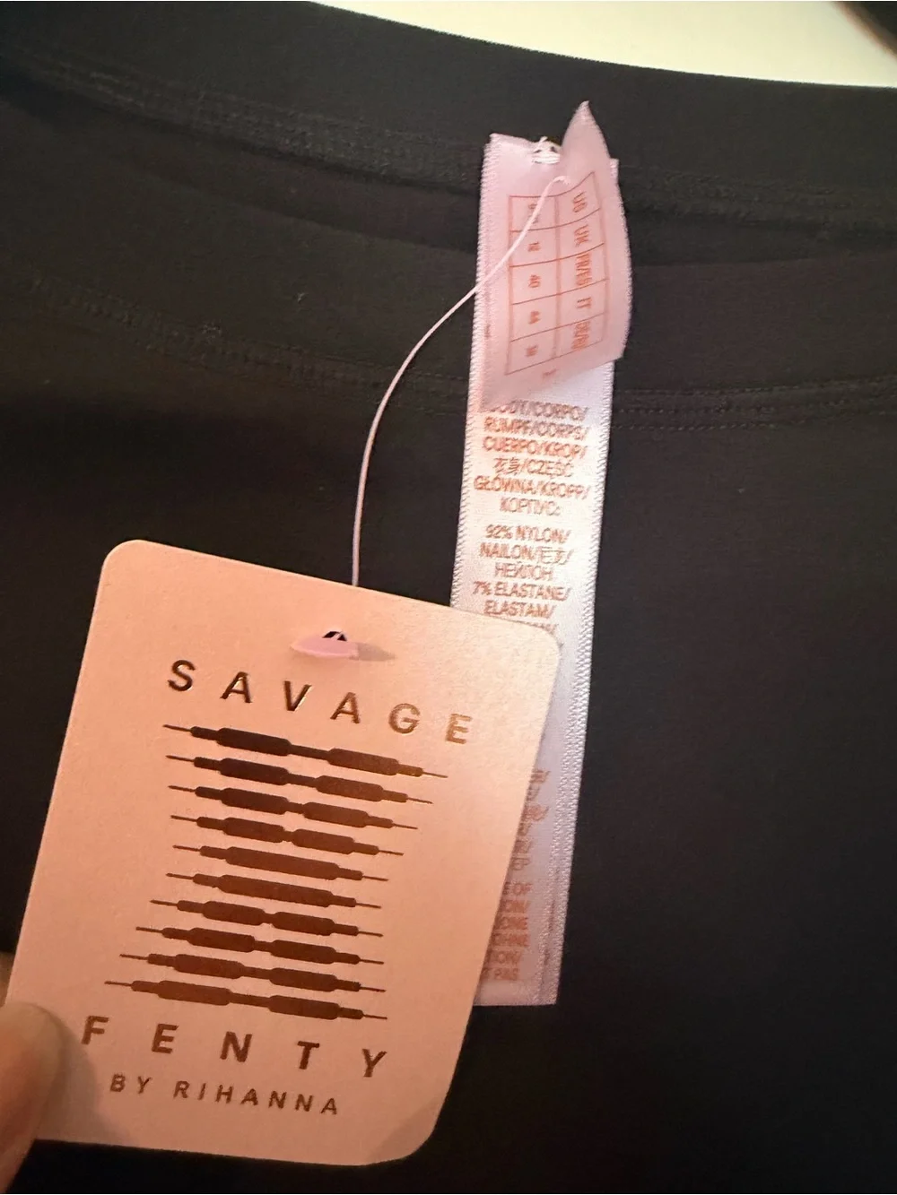 Savage Fenty Stretch Black Long Sleeve Bodysuit - Picture 4 of 5